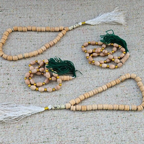 EID Pray Tasbbeh Religious Beads Real Handcrafted Prayer Beads Ramadan Rosary X4 - Picture 3 of 9